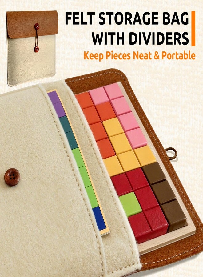 Codonen Wooden Tile Matching Memory Game for Dementia Seniors & Elderly Adults - 40 Double-Sided Templates + Felt Divider Storage Bag - Alzheimer’s Activity Toy, Retirement-Home Activity Game Kit - Image 4